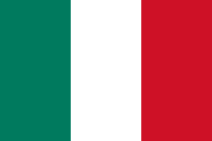 A flag of italy with the colors red, white and green.